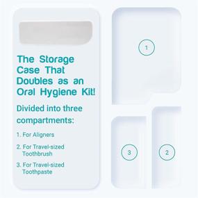 img 3 attached to Compact & Sanitary Clear Retainer Storage: CAPSULE Retainer Case with Brush & Toothpaste Included