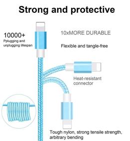 img 2 attached to 🔌 4 Pack iPhone Charger Lightning Charging Cable, MFi Certified USB Data Cable - High-Speed & Compatible with iPhone 12 Mini, 11 Pro Max, XS, XR, X, 8, 7, 6S, Plus, SE, 5S, 5C, 5 - iPad & AirPods Pro Compatible