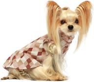 🐶 fitwarm argyle dog dress: stylish lightweight knitted pet clothes for fashionable puppies and cats! логотип