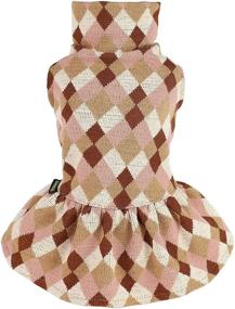 img 1 attached to 🐶 Fitwarm Argyle Dog Dress: Stylish Lightweight Knitted Pet Clothes for Fashionable Puppies and Cats!