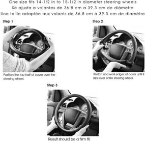 img 1 attached to 🚗 Улучшенные индивидуальные аксессуары 38853P Черное кожаное колесо рулевого управления