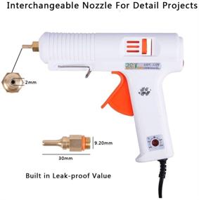 img 2 attached to 🔥 BSTPOWER 2T 100W Hot Glue Gun: High Temp Heavy Duty with Interchangeable Nozzles for DIY Crafts and Quick Home Repairs