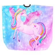 adjustable neckline unicorn dinosaur barber cape for girls and boys, haircut cover apron gown in pink logo