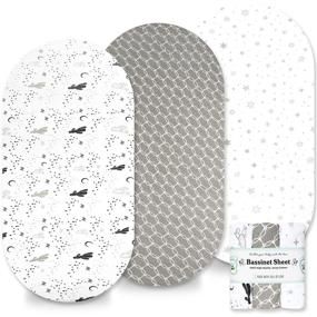img 4 attached to Baby Bassinet Sheets Girl Pack
