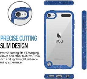 img 2 attached to KELIFANG Case for iPod Touch 7, 6, 5 - Ultra Slim Full Body Protection, TPU Bumper, Transparent Rugged Panel - Compatible with 7th, 6th, 5th Generation (Blue)