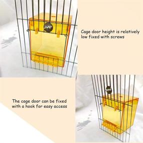 img 3 attached to Enhance Your Bird's Hygiene with the kathson Parrot Bath Box: A Hanging Bathtub, Tube, and Shower Box Cage Accessory for Pet Birds including Canary, Parakeets, Budgies, and Lovebirds