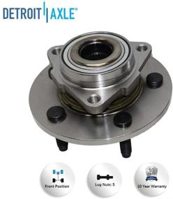 img 2 attached to 🔧 Detroit Axle - Non-ABS 5-Lug Front Wheel Hub & Bearing Assemblies for 2002-2008 Dodge Ram 1500: Ultimate Replacement Solution