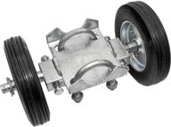 🚪 enhance gate mobility with rolling gate 6" wheel carrier for chain link fence rolling/sliding gates - 2 rubber wheels for smooth rut running (axle: 7" wheel to wheel) логотип