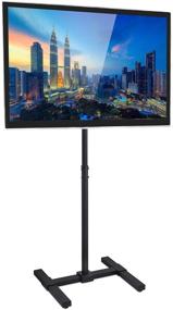 img 4 attached to Universal TV Pedestal Stand for 13-42 Inch Screens - Mount-It! TV Floor Stand with Adjustable Height, VESA Compatible up to 200x200mm - Perfect for Indoor and Outdoor Portable TV Mount