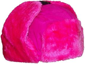 img 1 attached to 🧢 Warm and Stylish Winter Hat: Lightweight Neon Russian/Trooper Faux Fur Cap for Big Kids (One Size)