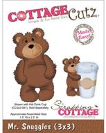 🐻 cottagecutz мистер снагглс вырезки: качественные материалы для рукоделия размером 3 на 3 дюйма логотип