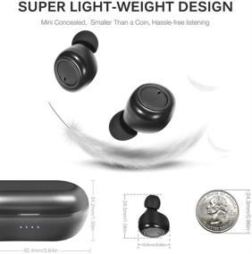 img 1 attached to 🎧 Vealvion X3 True Wireless Earbuds: Bluetooth 5.0, Deep Bass, Dual Mic, Sports Headphones, 5+20 Hours Playtime, IPX5 Water Proof