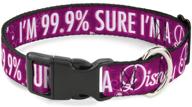 👑 buckle-down disney princess dog collar: pink & white, adjustable sizes for small, medium & large dogs - plastic clip for added convenience! логотип