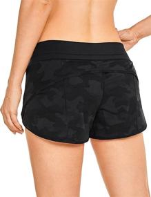 img 4 attached to CRZ YOGA Women's Quick-Dry Low-Rise Active Running Shorts - 2.5 Inches for Workout and Sports