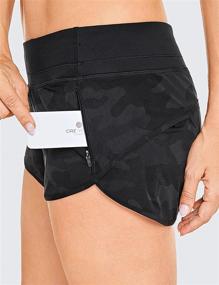 img 2 attached to CRZ YOGA Women's Quick-Dry Low-Rise Active Running Shorts - 2.5 Inches for Workout and Sports