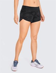 img 3 attached to CRZ YOGA Women's Quick-Dry Low-Rise Active Running Shorts - 2.5 Inches for Workout and Sports