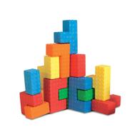 🧩 развивайте чувственное восприятие с помощью набора мягких пазлов edushape easy grip soft foam puzzle blocks - 18 штук логотип