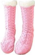 warm and cozy engmoo fleece lining slipper for girls' christmas clothing logo