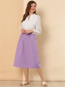 img 2 attached to Allegra Peasant Vintage Elastic Pockets Women's Clothing in Skirts