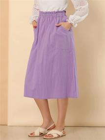 img 3 attached to Allegra Peasant Vintage Elastic Pockets Women's Clothing in Skirts