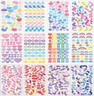 🌈 12 sheets colorful korean ribbon stickers - hikhok self-adhesive cute kawaii stickers for diary diy, greeting card, home decoration, scrapbook supplies - ideal for child, student décor logo