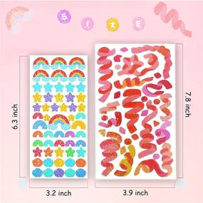 img 3 attached to 🌈 12 Sheets Colorful Korean Ribbon Stickers - Hikhok Self-adhesive Cute Kawaii Stickers for Diary DIY, Greeting Card, Home Decoration, Scrapbook Supplies - Ideal for Child, Student Décor
