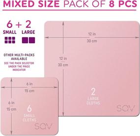 img 3 attached to 🧽 Premium Microfiber Cleaning Cloth Set – Soft Suede Feel, Lint Free Cloths for Eyeglasses & Glass – Compatible with iPad, iPhone, Tablet, TV, LCD, Camera Lens (6 Small - 2 Large, Pink)