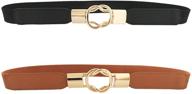 ayliss elastic buckle stretch skinny women's accessories in belts logo