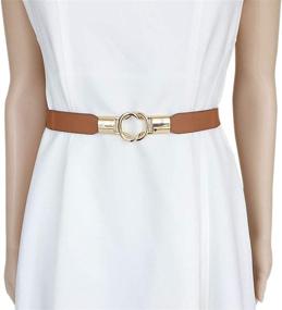 img 3 attached to Ayliss Elastic Buckle Stretch Skinny Women's Accessories in Belts