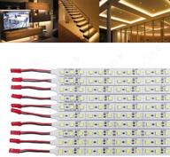 icih (pack-10) aluminum rigid hard led strip light soft warm white 3000k smd5050 12v led 36led/0 логотип