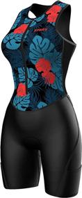 img 4 attached to Sparx Women's 2-in-1 Triathlon Suit: 🏊 Tri Shorts for Cycling, Swimming, and Running