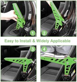 img 1 attached to 🚘 Universal Fit Car Door Step Roof Rack Accessories - Foldable Car Step Hook for Easy Rooftop Access, Supports Both Feet, Ideal for Most SUV, Vehicle, Offroad, Jeep, Truck (Green)
