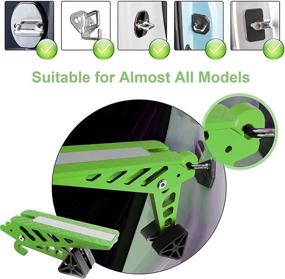 img 3 attached to 🚘 Universal Fit Car Door Step Roof Rack Accessories - Foldable Car Step Hook for Easy Rooftop Access, Supports Both Feet, Ideal for Most SUV, Vehicle, Offroad, Jeep, Truck (Green)