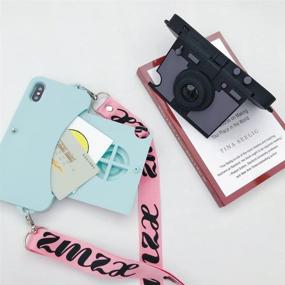 img 3 attached to Cute Camera Design UnnFiko Wallet Case for iPhone 6 / 6s: Stylish Purse Flip Cover with Card Pouch, Stand Holder, and Long Shoulder Strap (Gray)