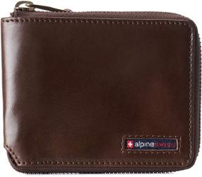 img 4 attached to 👔 Alpine Swiss Zipper Hampton Collection: Stylish Men's Wallets, Card Cases & Money Organizers for Every Occasion