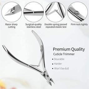 img 2 attached to 💅 Professional Stainless Steel Cuticle Remover Cutter Trimmer - Sharp Nail Clippers for Manicure & Pedicure at Home and Salon