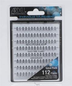img 1 attached to 👀 Ardell Knot-Free Individuals Medium Black False Eyelashes Multipack - 1-Pack