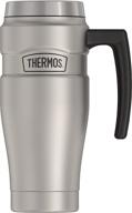 16 ounce stainless king vacuum-insulated travel mug by thermos in matte steel логотип