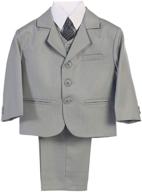 👔 charcoal bearer outfit: toddler communion boys' clothing, suits & sport coats - stylish and versatile options logo