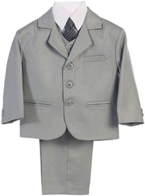 img 4 attached to 👔 Charcoal Bearer Outfit: Toddler Communion Boys' Clothing, Suits & Sport Coats - Stylish and Versatile Options