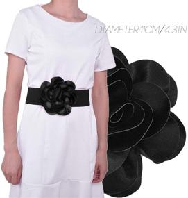 img 1 attached to 🌸 Elastic Flower Fashion Accessories and Belts for Women and Girls