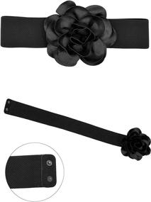 img 3 attached to 🌸 Elastic Flower Fashion Accessories and Belts for Women and Girls