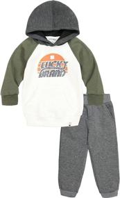 img 1 attached to Lucky Brand Boys' Hooded Jog Set - 2-Piece Outfit for Ultimate Comfort
