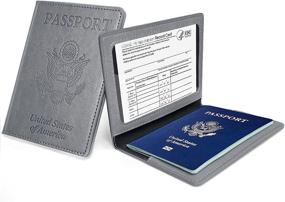 img 4 attached to ✈️ Путешествуйте со стилем с держателем для паспорта и кожаными обложками для паспорта COKOKERT