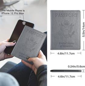 img 3 attached to ✈️ Travel in Style with COKOKERT Passport Vaccine Holder and Leather Passport Covers