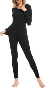 img 4 attached to LOMON Smooth Henley Women's Thermal Underwear: Enhance Your Clothing, Lingerie, Sleep & Lounge Experience