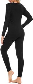 img 1 attached to LOMON Smooth Henley Women's Thermal Underwear: Enhance Your Clothing, Lingerie, Sleep & Lounge Experience