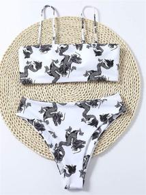 img 1 attached to SweatyRocks Swimwear Купальники с талией Разноцветный