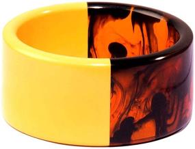 img 2 attached to 🌟 Exquisite Richera Brown and Yellow Rasin Bangle Combo - Perfect for Elegance and Style