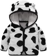 🐻 voopptaw little kids bear ears hooded zipper coral fleece jacket: cozy and cute outerwear for children logo